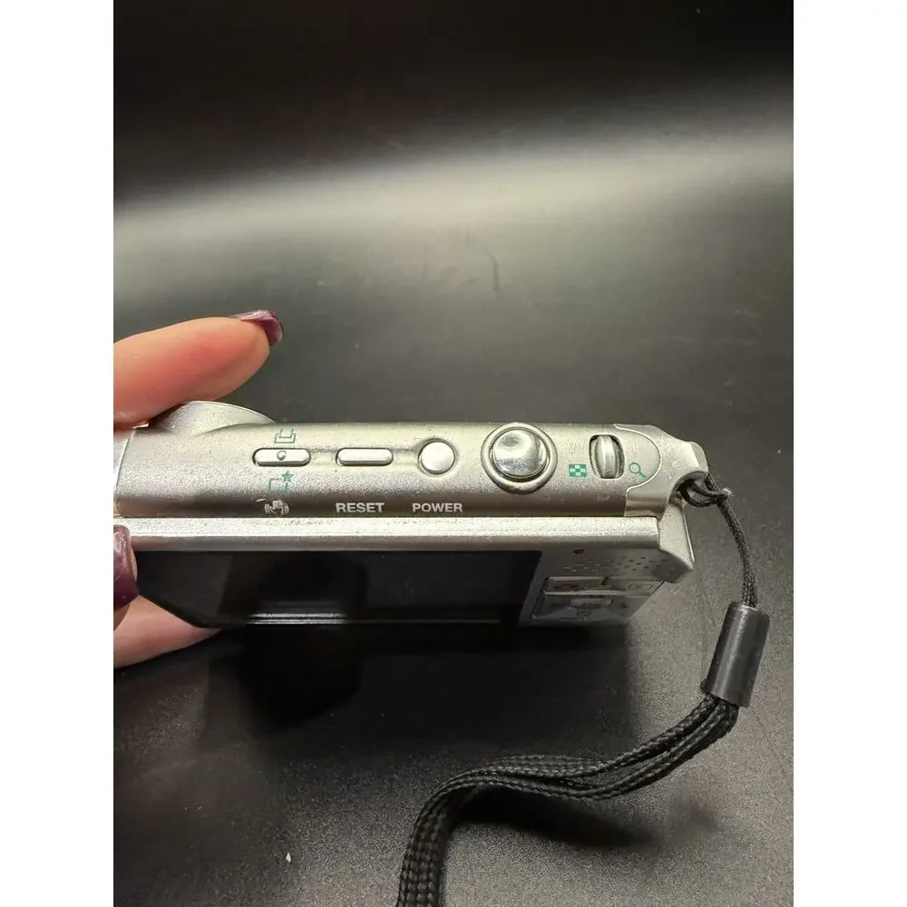 Olympus Stylus 7030 14MP Digital Camera – Silver – Untested, No Charger Battery
